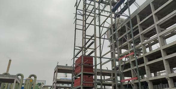 漯河项目锅炉汽包吊装就位